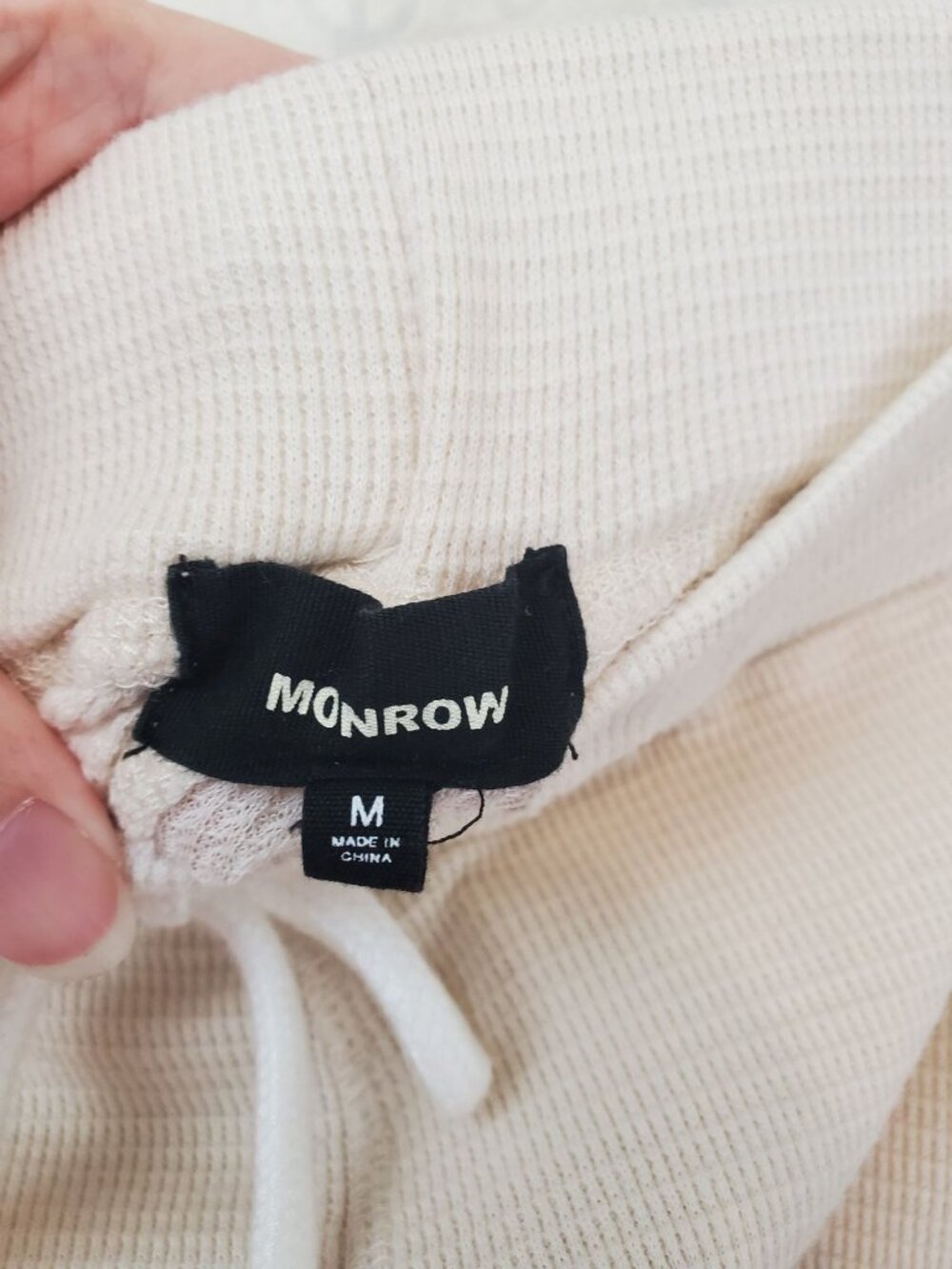 Monrow Baby Thermal Cuff Sweats, cream - Picture 5 of 12